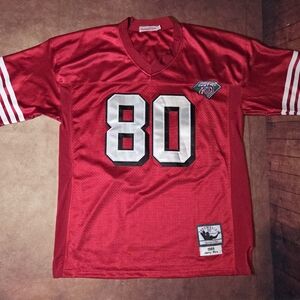 Mitchell & Ness Red Throwback Jersey